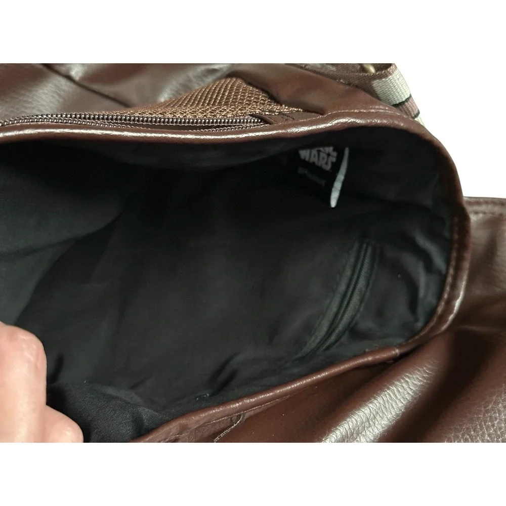Disney‎ Star Wars Chewbacca Brown Leather Messenger Bag Satchel Purse